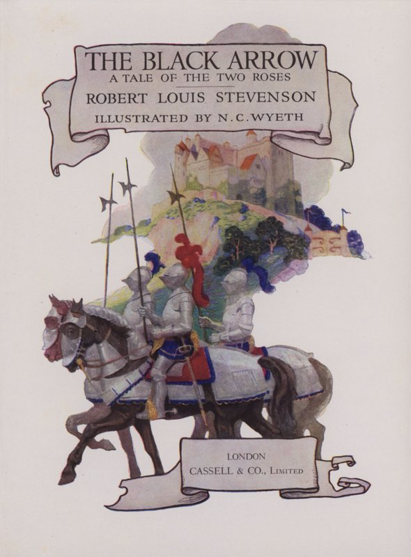 Titelpagina illustratie voor De Zwarte Pijl door Newell Convers Wyeth