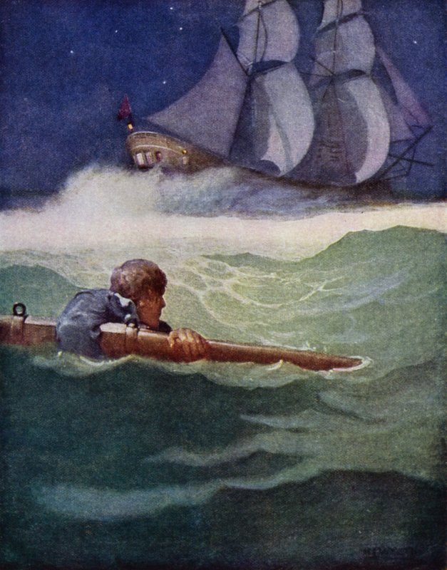 Illustratie voor Kidnapped door Robert Louis Stevenson door Newell Convers (after) Wyeth