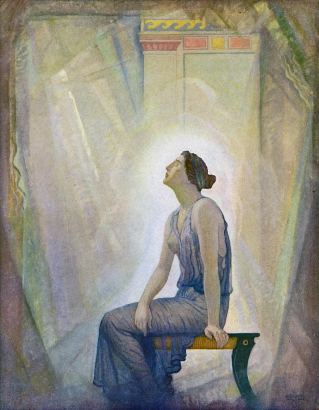 Odyssee: De rouwende Penelope door Newell Convers (after) Wyeth
