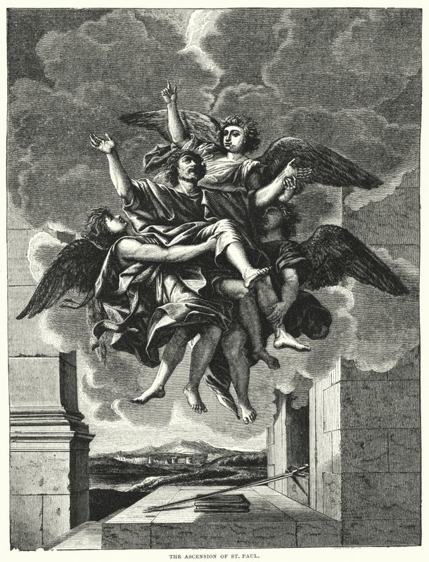 De hemelvaart van St. Paulus door Nicolas (after) Poussin