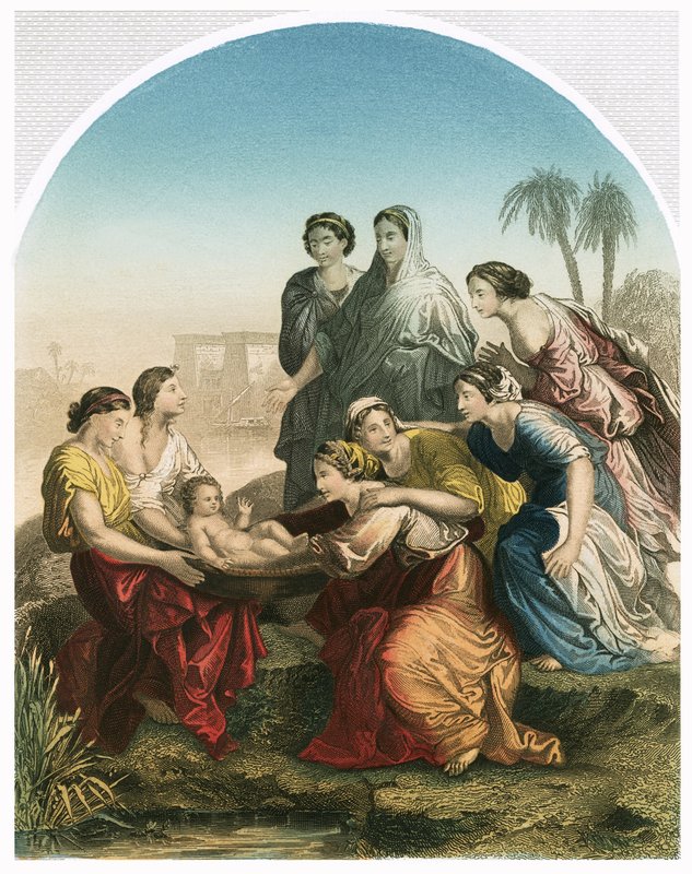 De vondst van Mozes door Nicolas Poussin