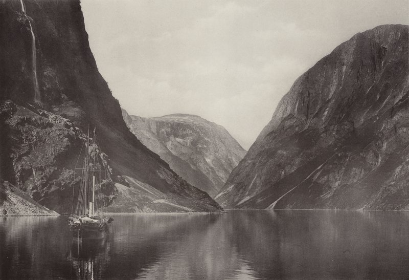 De Naerofjord vanaf het Vikingvang Hotel door Norwegian Photographer
