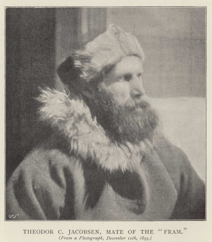 Theodor C Jacobsen, stuurman van de "Fram" door Norwegian Photographer