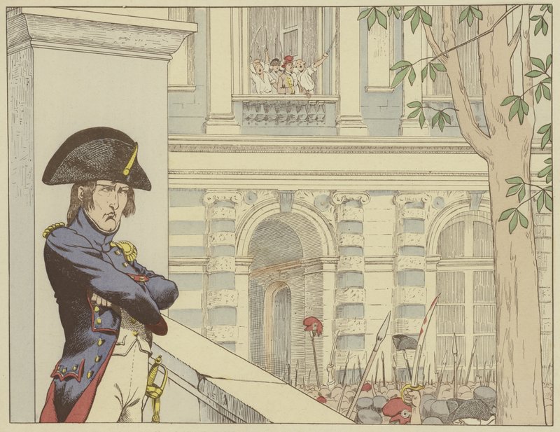Napoleon ziet koning Lodewijk XVI voor de tweede keer, 20 juni 1792 door Onfray de Breville Job