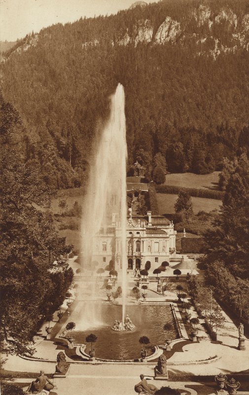 Beiers koningskasteel Linderhof, nabij Oberammergau door Otto Ballerstedt