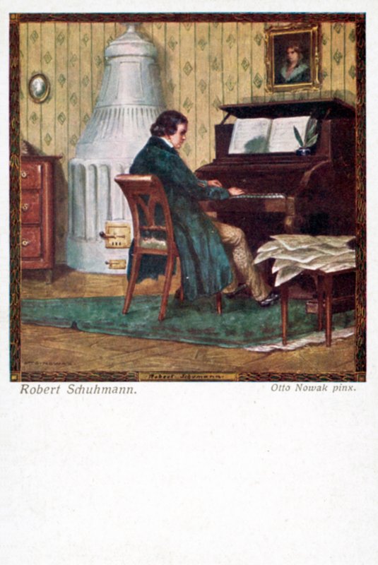 Robert Schumann speelt piano door Otto Robert Nowak