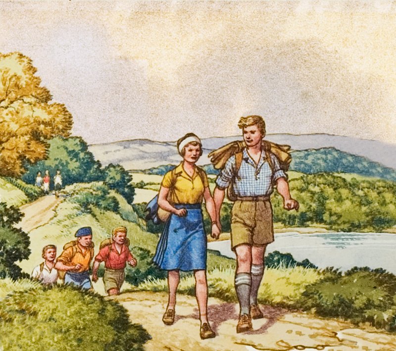 Wandelen in de jaren na de Eerste Wereldoorlog door Pat (1907 95) Nicolle
