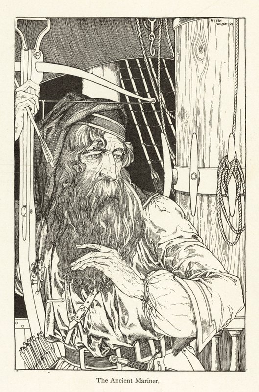 De ballade van de oude zeeman (gravure) door Patten Wilson