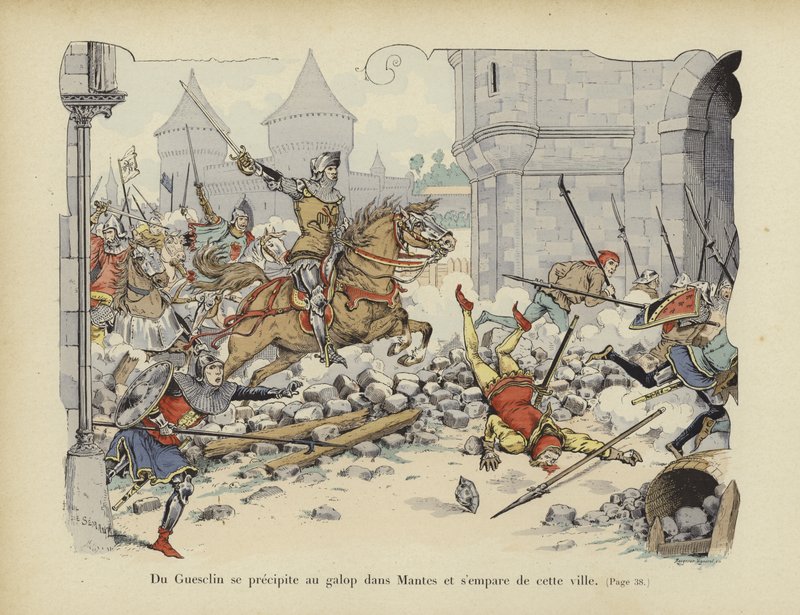 Bertrand du Guesclin neemt de stad Mantes in, 1364 door Paul de Semant