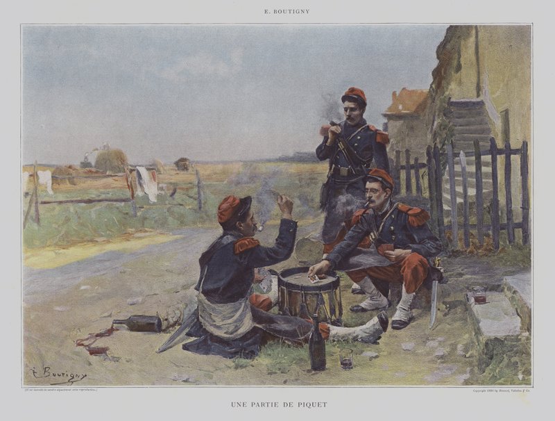 Een Spel Piquet door Paul Émile Boutigny