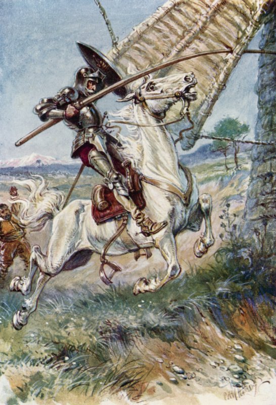 Don Quichot steekt zijn lans in het zeil door Paul Hardy