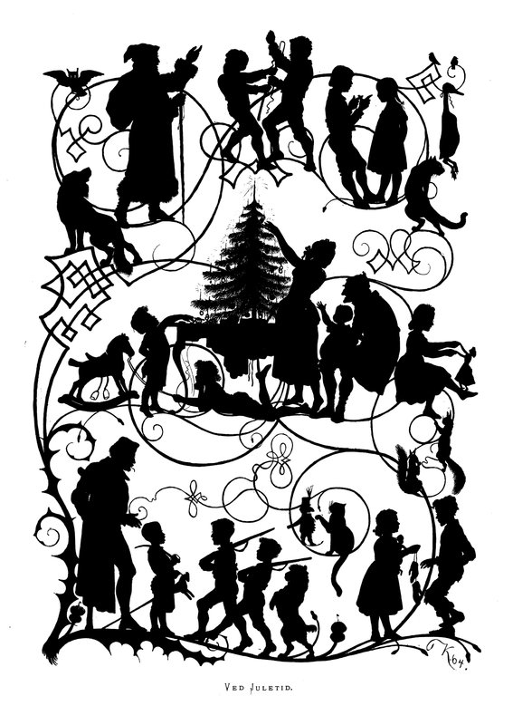 Silhouet: Ved Juletid door Paul Konewka