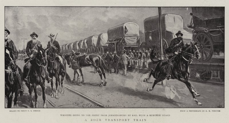 Een Boeren transporttrein door Percy F.S. Spence