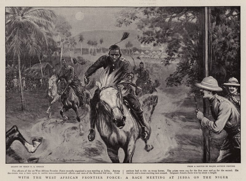 Met de West-Afrikaanse Grensmacht, een racebijeenkomst in Jebba aan de Niger door Percy F.S. Spence