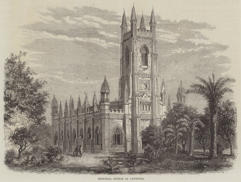 Herdenkingskerk in Cawnpore door Percy Macquoid