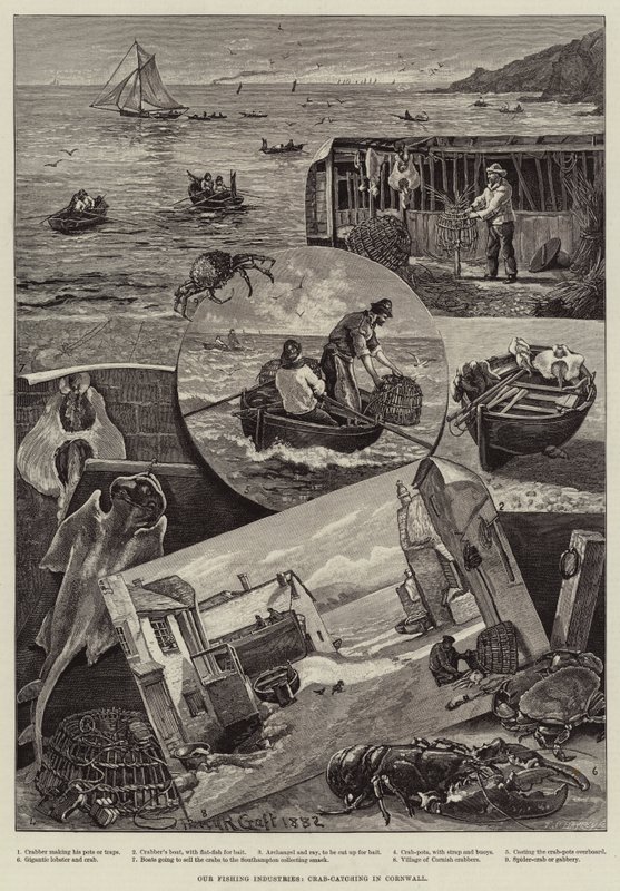 Onze Visserij-industrieën, Krabbenvangen in Cornwall door Percy Robert Craft