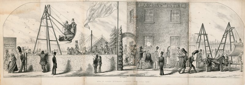 24 april, zondagmiddag, Primrose Tavern, Chalk Farm door Percy Cruikshank