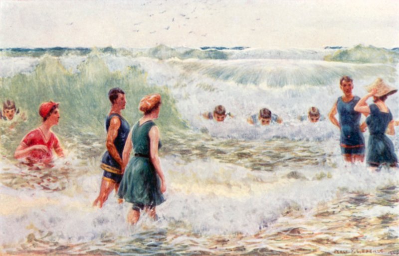 Surfen, de Golven Berijden door Percy F.S. (after) Spence