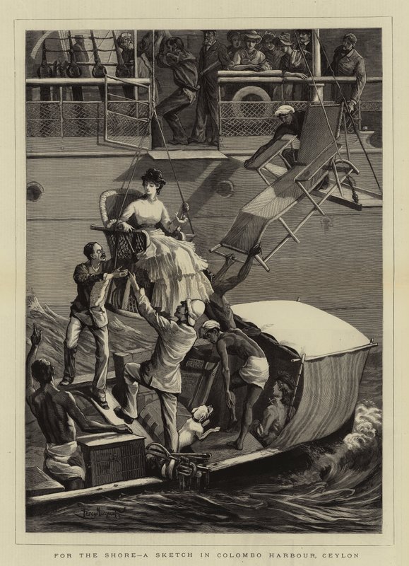 Voor de Kust, een Schets in de Haven van Colombo, Ceylon door Percy Macquoid