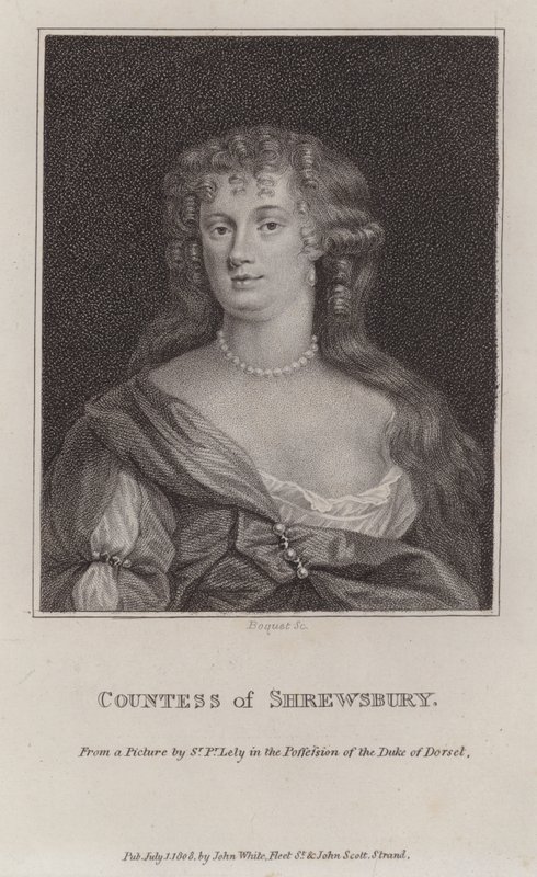Anna Maria Talbot, gravin van Shrewsbury (gravure) door Peter (after) Lely