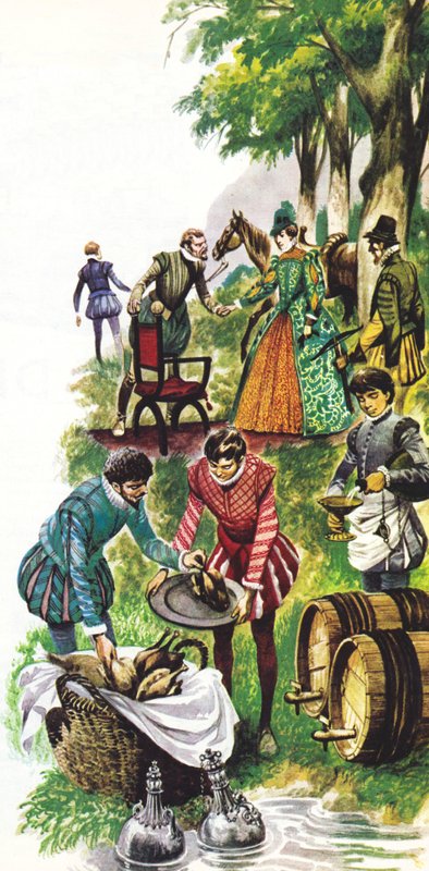Een picknick voor Koningin Elizabeth I door Peter Jackson