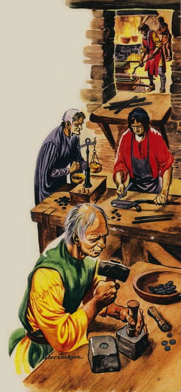 Muntmakers ten tijde van koning Edward I door Peter Jackson