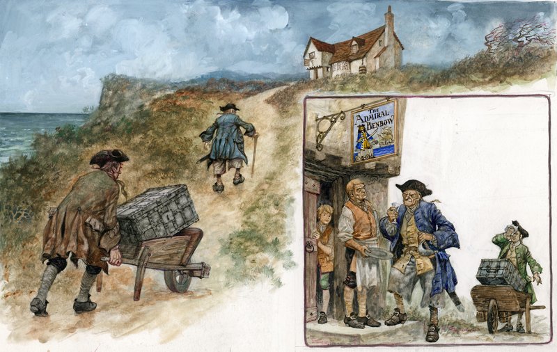 Illustratie voor Schateiland door Peter Jackson