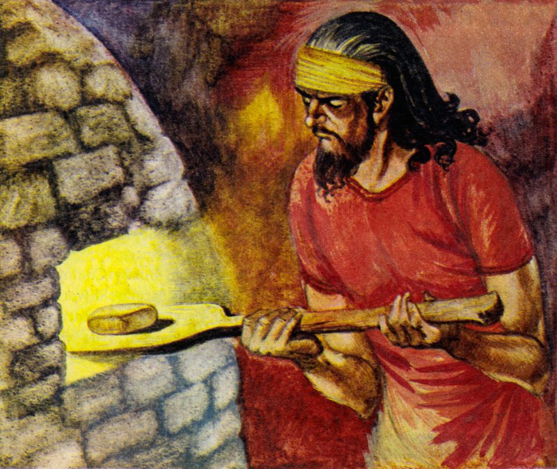 Brief en envelop worden in de oven gebakken om hard te worden door Peter Jackson
