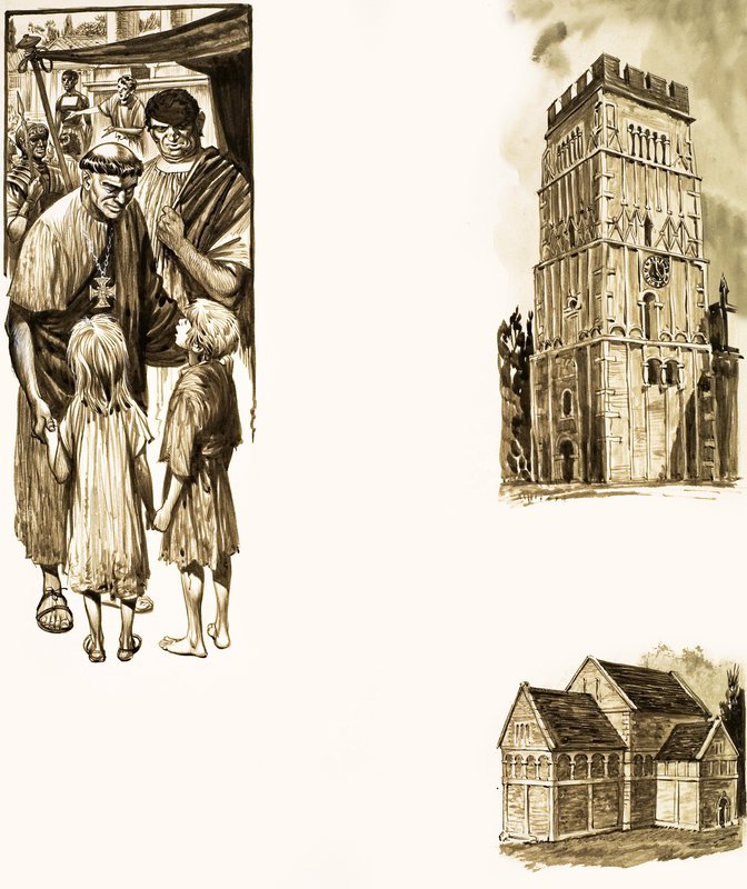 Monnik en kerk door Peter Jackson