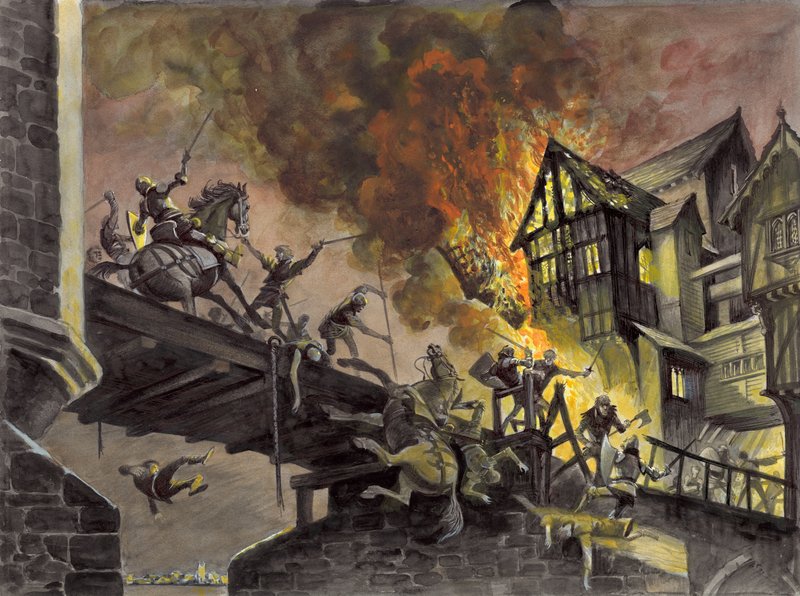 De slag bij London Bridge door Peter Jackson