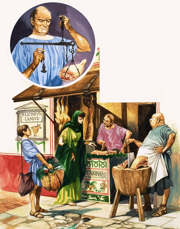De Geschiedenis van Onze Wonderlijke Wereld: Romeinse Winkels door Peter Jackson