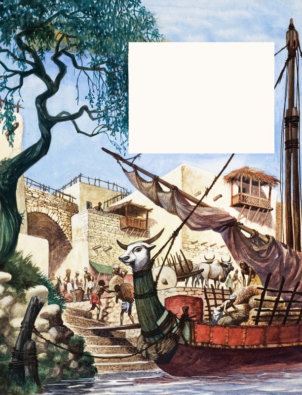 Het lossen van een handelsboot door Peter Jackson