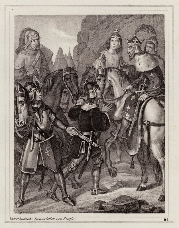 Lodewijk de Vrome, koning der Franken en Heilige Roomse keizer door Peter Johann Nepomuk Geiger
