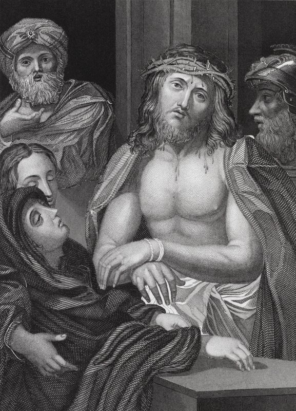Ecce Homo, Jesaja, Hoofdstuk 53, vers 5 door Peter Paul (after) Rubens