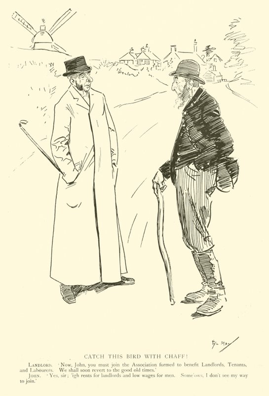 Cartoon door Phil May, uit de jaren 1890 door Phil May