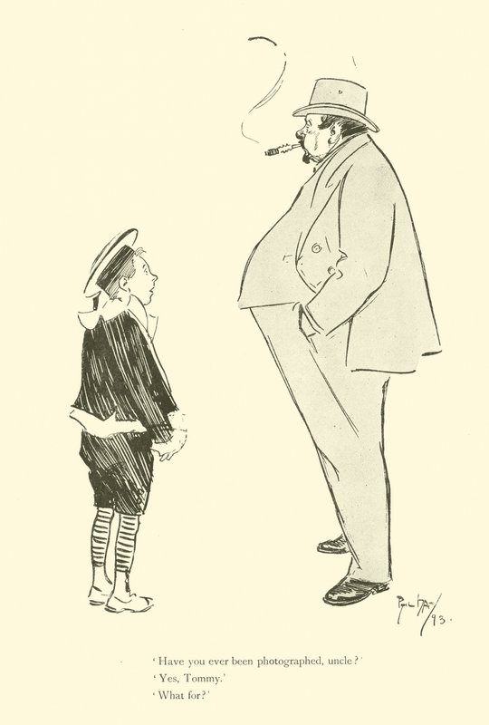 Cartoon door Phil May, uit de jaren 1890 door Phil May