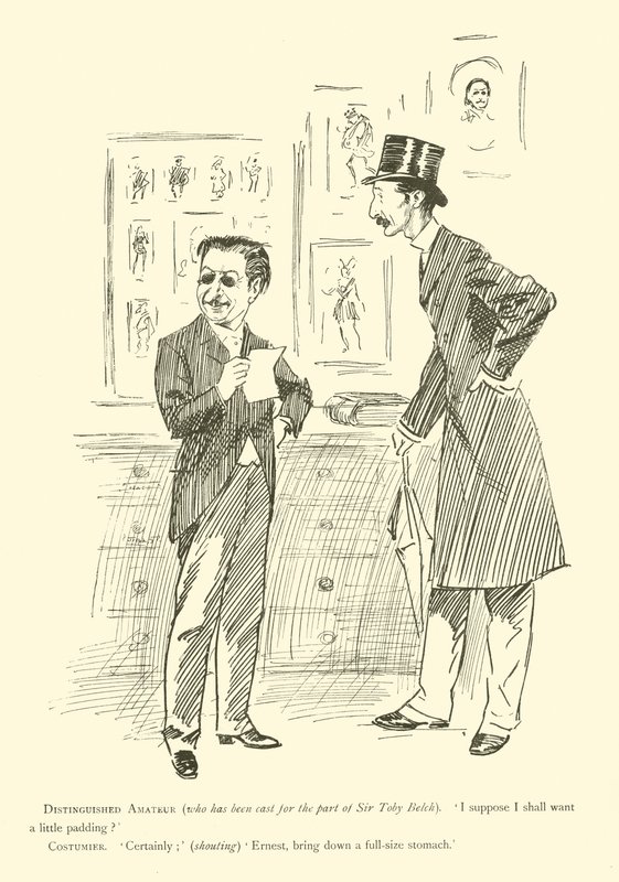 Cartoon door Phil May, uit de jaren 1890 door Phil May