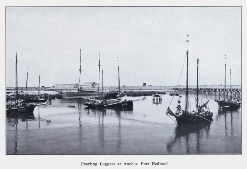 Parelboten voor anker, Port Hedland door Photographer Australian