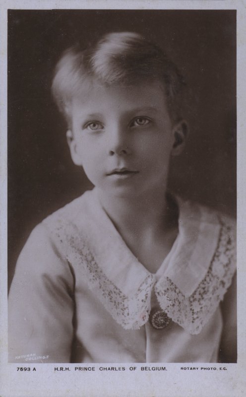 Prins Karel van België, Graaf van Vlaanderen (zw/w foto) door Photographer Belgian