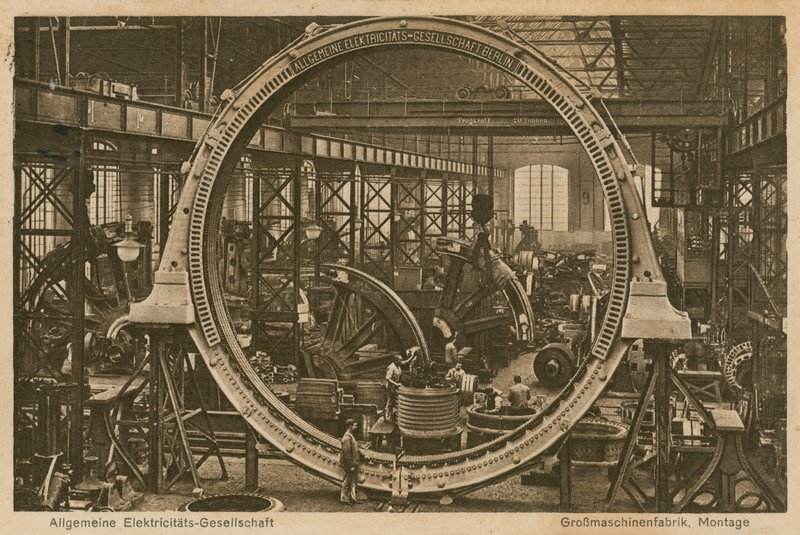 Allgemeine Elektricitats-Gesellschaft. Ansichtkaart verzonden op 20 april 1913. door Photographer German