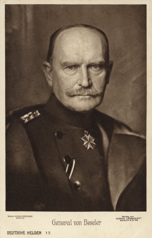 Hans Hartwig von Beseler, Duitse generaal (zwart-wit foto) door Photographer German