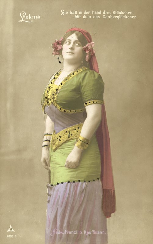 Hedwig Franzillo Kauffman als Lakme (kleur foto) door Photographer German