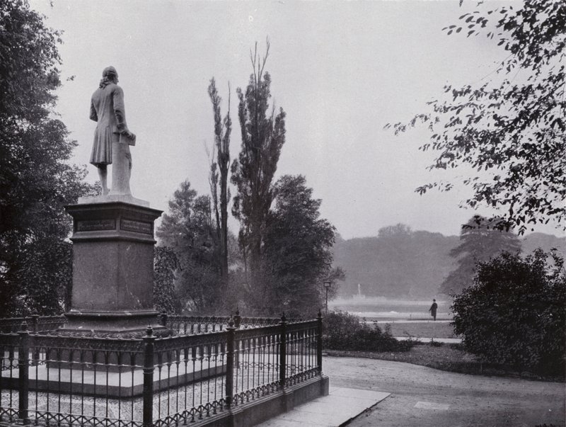 Leipzig: Rosental-Partie Met Gellert-Denkmal door Photographer German