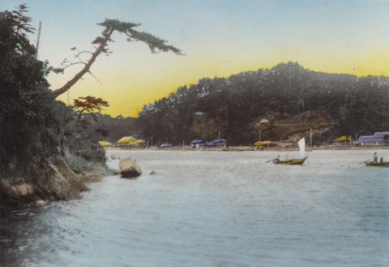 Japan, ca. 1912: Ondo-straat, Aki door Photographer Japanese