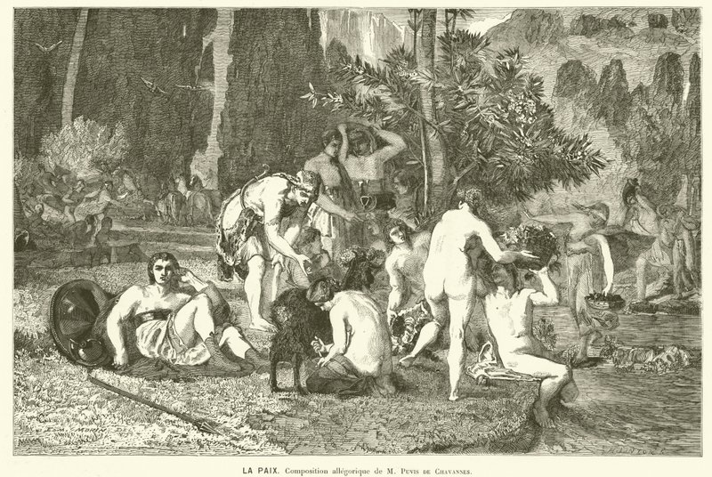 Vrede door Pierre (after) Puvis de Chavannes