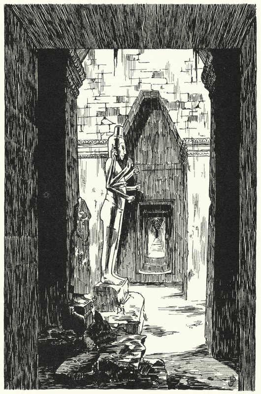 Reus Vishnu in een zij-ingang, Angkor Vat door Pierre Jeannerat de Beerski