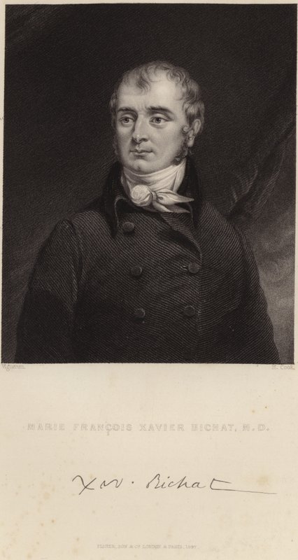 Portret van Marie Francois Xavier Bichat door Pierre Roch Vigneron