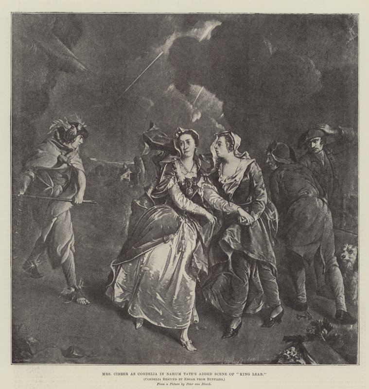 Mevrouw Cibber als Cordelia in Nahum Tate