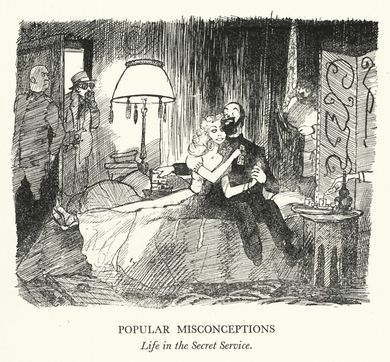 Populaire Misvattingen, Leven in de Geheime Dienst (litho) door Pont (1908 40)