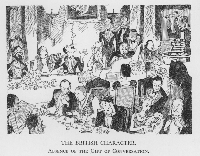 Het Britse karakter, gebrek aan gespreksvaardigheid door Pont